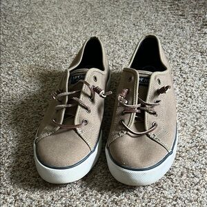 Sperry Khaki Canvas Sneakers